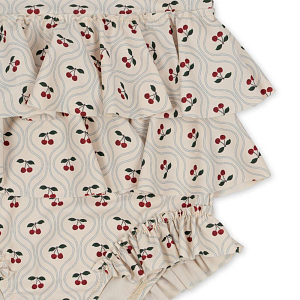 Детский купальник c рюшами Konges Slojd "Manuca Frill Cherry Motif", сладкая вишня